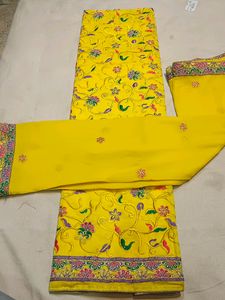 Heavy Work  Front Jaal On Shirt,