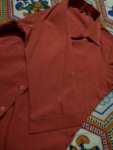 Vintage Style Rust Colour Shirt