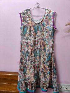 Vibrant Multicolour Knee-Length Dress