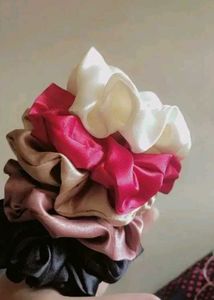 Silk Scrunchie Set  (Pack 5)