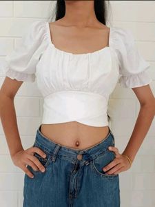 White Crop Top