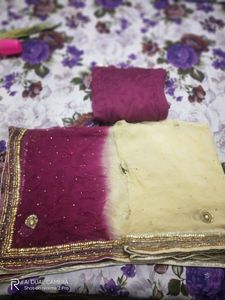 Kurta With Dupatta Fully Worked Wit Stones