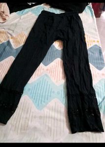 Black Embroidered Pants