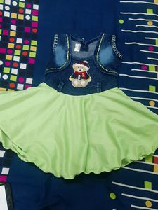 Its Baby Girl Frock Denims