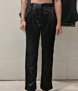 ELEGANT BLACK PANTS FORMAL BOTTOM.
