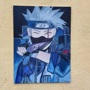 Kakashi Hatake Naruto Canvas Painting ( Arcylic Handmade)