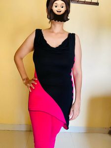 Stylish Pink &amp; Black Dress