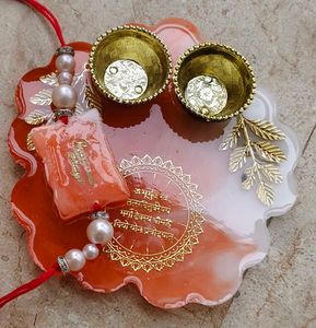 Handmade Rakhi with Gold Accents