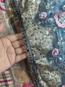 Blue Embroidered Indian Suit