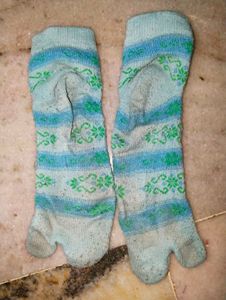 Used Sky Blue Socks Pair