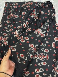 Satin Block Print Fabric