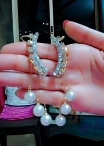 Korean Gold-Plated Zircon Studded Ear Cuffs