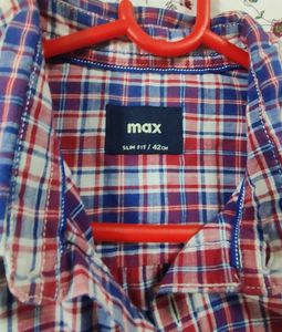 Boyfriend Shirt In Classic Red And Blue Checks