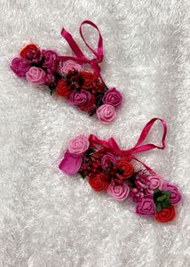 Pink &amp; red Floral Jwellery Set