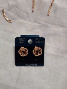 Heart Stud and Dangle Earring Set