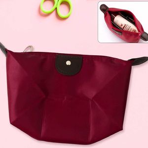 Blue And Maroon Waterproof Makeup Pouch