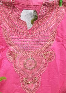 Pink Embroidered Kurti