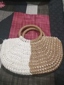 Floral Woven Handbag