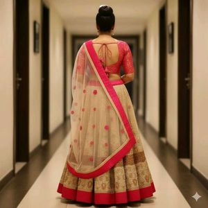 🛍️ Pink Embroidered Heavy Lehenga Choli⭐⭐⭐⭐⭐
