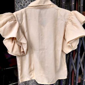 Elegant Ruffled Sleeve Top