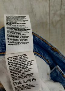 Light Blue Distressed Slim Fit Jeans.