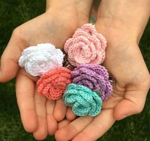 Crochet Flower Hair Clip- Set 2