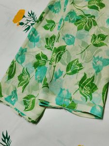 Floral Print Soft Saree