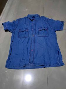 Denim Button-Up Shirt