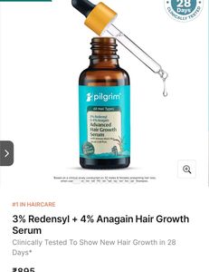 Pilgrim 3% Redensyl + 4% Anagain Hair Growth Serum