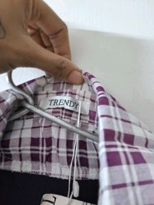 Purple Plaid Top