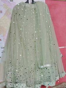 Fancy Olive 🫒 Green Lehenga Choli And Dupatta