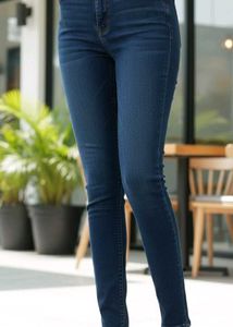 Navy Blue Colour Jeans For Women