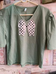 Mint Green Bow Top