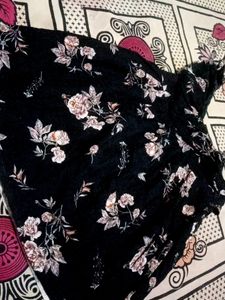 Floral Print Baby Girl Off Shoulder Frock