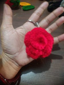 Red Rose Keychain