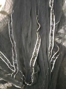 Beautiful Black Net Dupatta 4 Side Border
