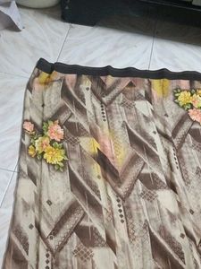 Floral Print Sari Fabric