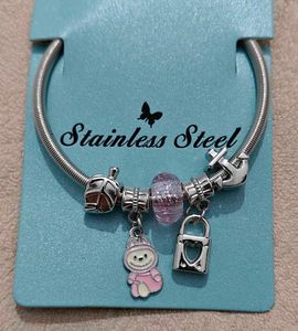 Stainless Steel Charm Bracelet