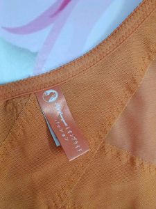 (460)Vintage Orange Lace Bodysuit