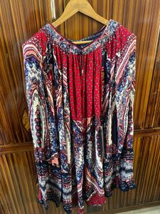 Boho Print Flared Skirt