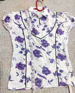 Floral Print Top💙 pure cotton 💚