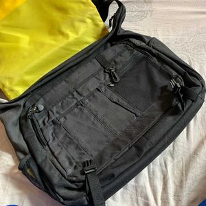 Black &amp; Yellow Messenger Bag