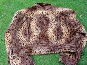 Leopard Print Faux Fur Jacket