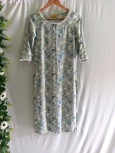 🎉SALE🎉Grey Floral Printed Kurti