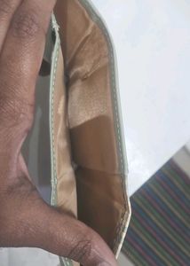 Green Trifold Woven Wallet