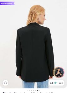 Beautiful Black Blazer with leopard inner lining