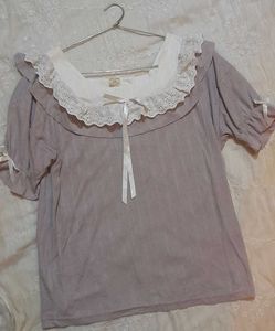 Cute Ruffle Collar Top