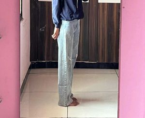 Ripped Light Wash Denim Jeans