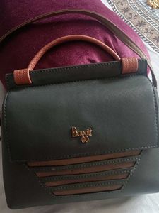 Baggit Olive &amp; Brown Satchel