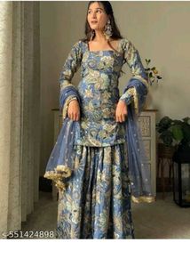 Newly Launched Sharara Set With Net Dupatta